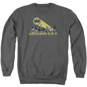 Batman Gotham Skyline - Men's Crewneck Sweatshirt Men's Crewneck Sweatshirt Batman   