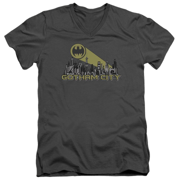 Batman Gotham Skyline - Men's V-Neck T-Shirt Men's V-Neck T-Shirt Batman   