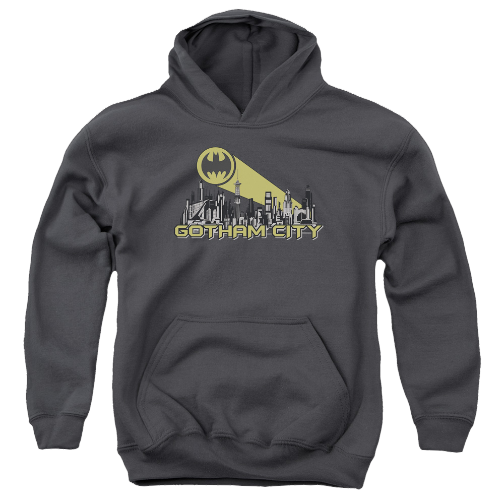 DC Batman Gotham Skyline - Youth Hoodie Youth Hoodie (Ages 8-12) Batman   