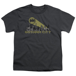 DC Batman Gotham Skyline - Youth T-Shirt Youth T-Shirt (Ages 8-12) Batman   