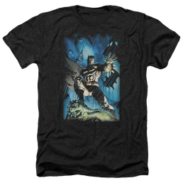 Batman Stormy Dark Knight - Men's Heather T-Shirt Men's Heather T-Shirt Batman   