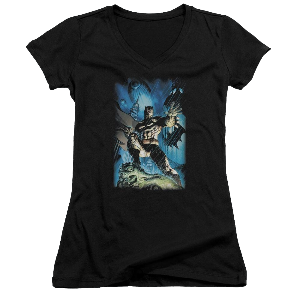 Batman Stormy Dark Knight - Juniors V-Neck T-Shirt Juniors V-Neck T-Shirt Batman   