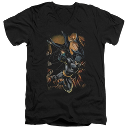 Batman Grapple Fire - Men's V-Neck T-Shirt Men's V-Neck T-Shirt Batman   