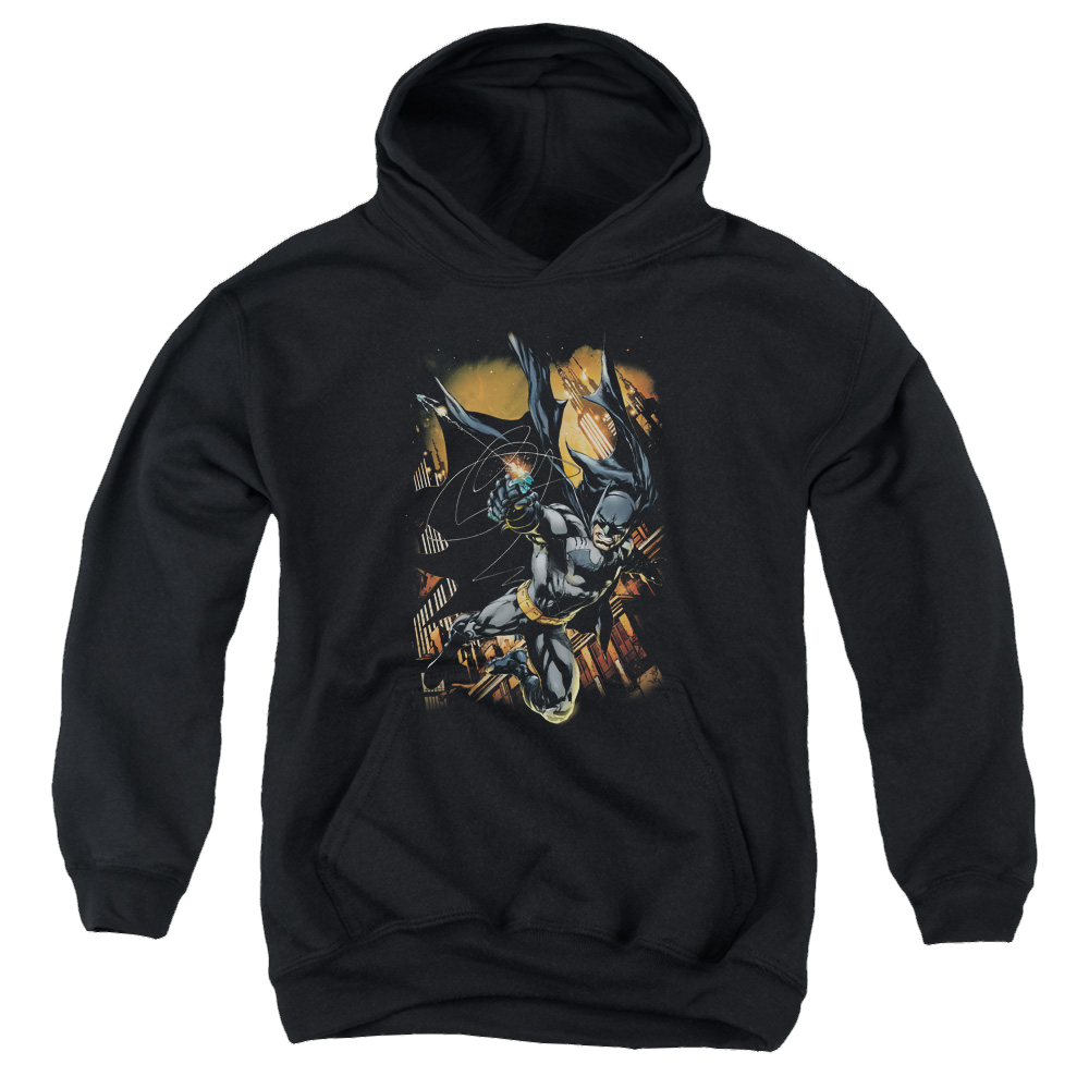 DC Batman Grapple Fire - Youth Hoodie Youth Hoodie (Ages 8-12) Batman   
