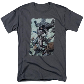 Charcoal men's regular fit t-shirt with Batman Punch graphic