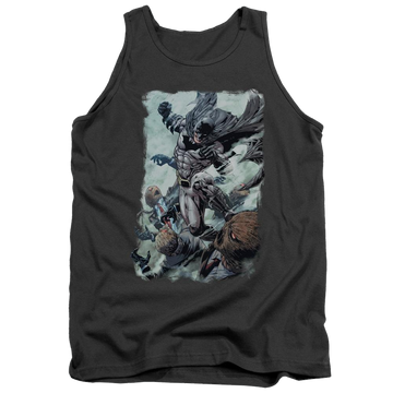 Charcoal men's tank with Batman Punch graphic