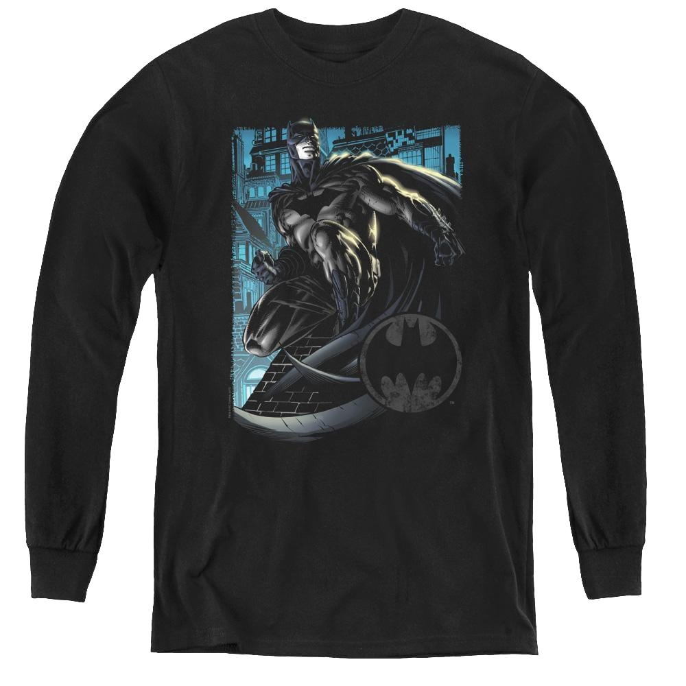 Dc Batman Knight Falls In Gotham - Youth Long Sleeve T-Shirt Youth Long Sleeve T-Shirt Batman   