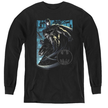 Dc Batman Knight Falls In Gotham - Youth Long Sleeve T-Shirt Youth Long Sleeve T-Shirt Batman   
