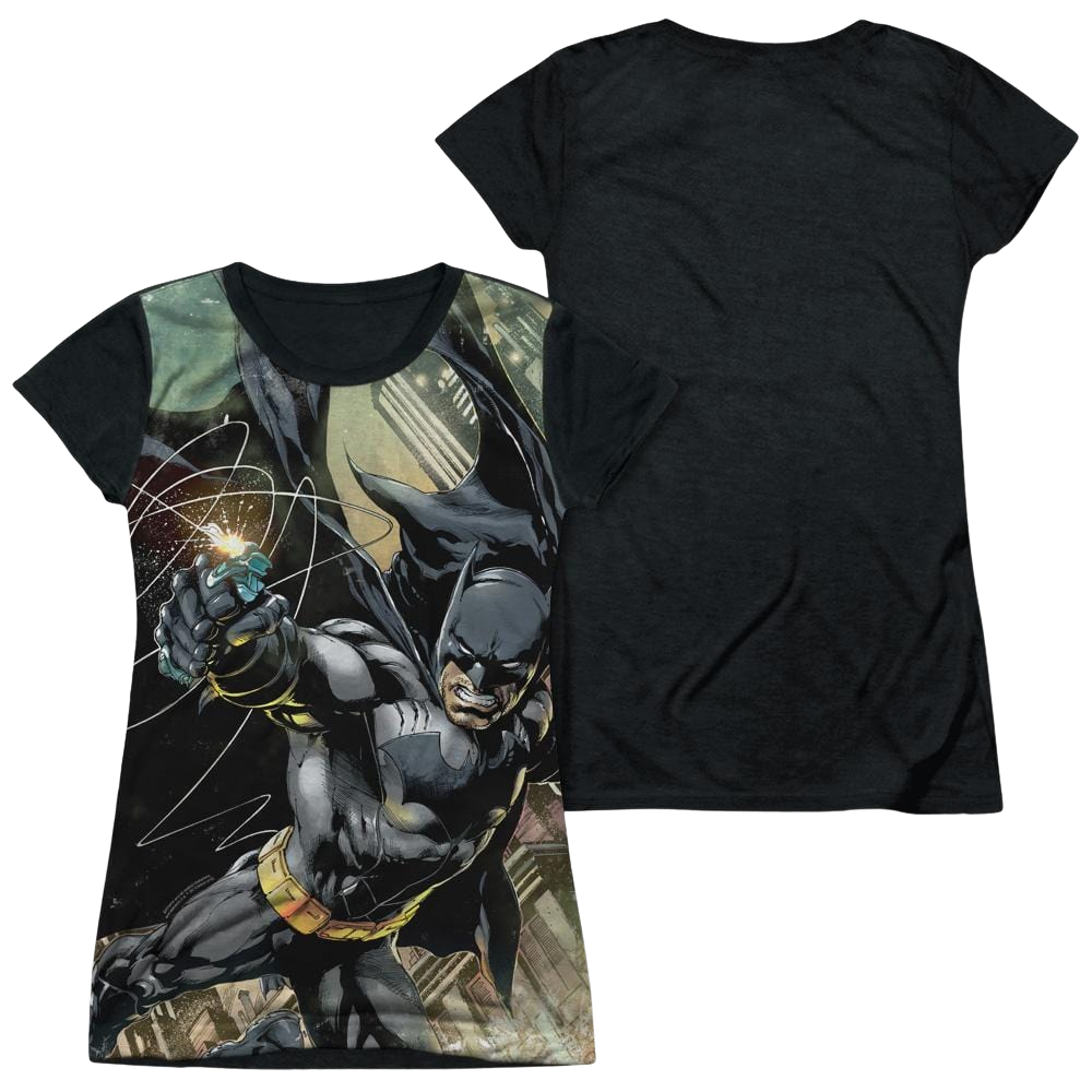 Batman Catch - Juniors Black Back T-Shirt Juniors Black Back T-Shirt Batman   
