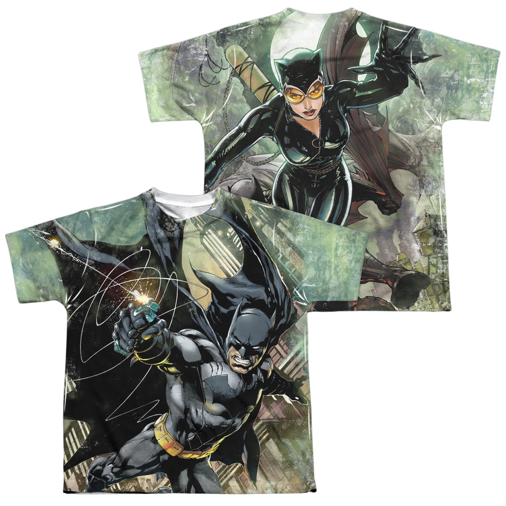 DC Batman Catch (Front/Back Print) - Youth All-Over Print T-Shirt Youth All-Over Print T-Shirt (Ages 8-12) Batman   