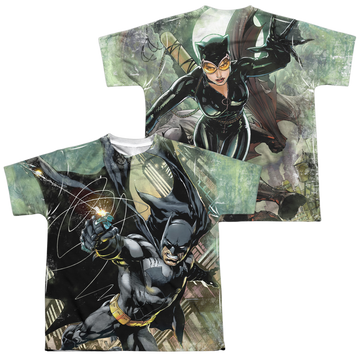 DC Batman Catch (Front/Back Print) - Youth All-Over Print T-Shirt Youth All-Over Print T-Shirt (Ages 8-12) Batman   