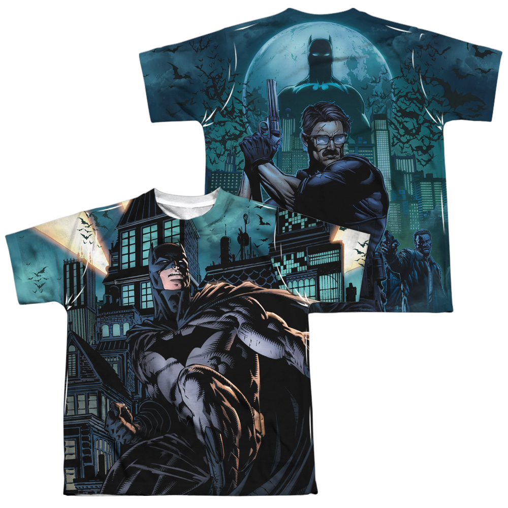 DC Batman Coming For You (Front/Back Print) - Youth All-Over Print T-Shirt Youth All-Over Print T-Shirt (Ages 8-12) Batman   