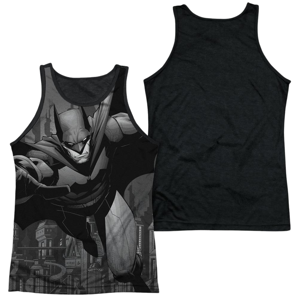 Batman Grey Race Men's Black Back Tank Men's Black Back Tank Batman   