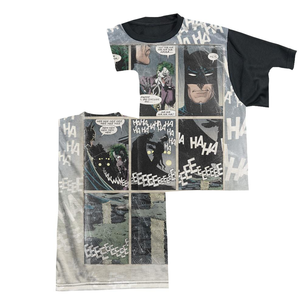 Batman - Last Laugh Adult Black Back 100% Poly T-Shirt Men's Black Back T-Shirt Batman   