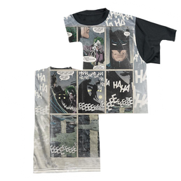Batman - Last Laugh Adult Black Back 100% Poly T-Shirt Men's Black Back T-Shirt Batman   
