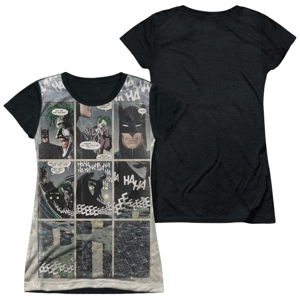Batman Last Laugh - Juniors Black Back T-Shirt Juniors Black Back T-Shirt Batman   