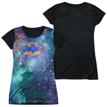 Batman Galaxy Symbol - Juniors Black Back T-Shirt Juniors Black Back T-Shirt Batman   