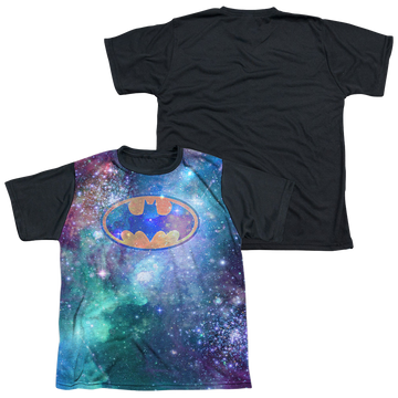 DC Batman Galaxy Symbol - Youth Black Back T-Shirt Youth Black Back T-Shirt (Ages 8-12) Batman   