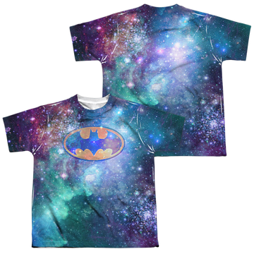 DC Batman Galaxy Symbol (Front/Back Print) - Youth All-Over Print T-Shirt Youth All-Over Print T-Shirt (Ages 8-12) Batman   
