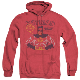 Dc Batman Ready For Action - Heather Pullover Hoodie Heather Pullover Hoodie Batman   