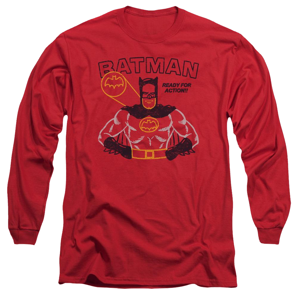 Batman Ready For Action - Men's Long Sleeve T-Shirt Men's Long Sleeve T-Shirt Batman   