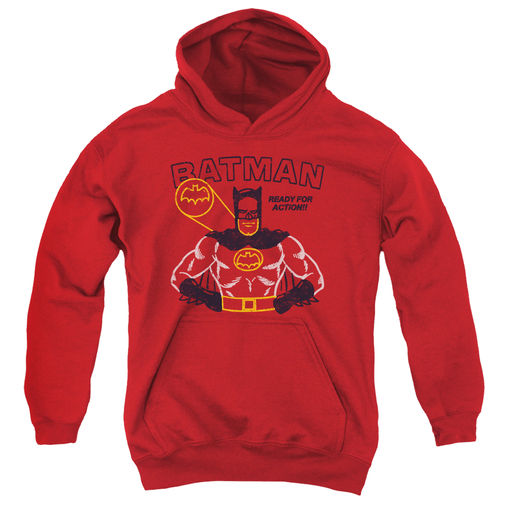 DC Batman Ready For Action - Youth Hoodie Youth Hoodie (Ages 8-12) Batman   