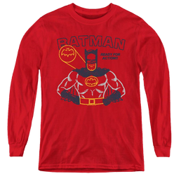 Dc Batman Ready For Action - Youth Long Sleeve T-Shirt Youth Long Sleeve T-Shirt Batman   