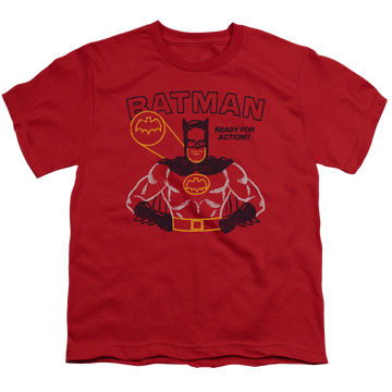 DC Batman Ready For Action - Youth T-Shirt Youth T-Shirt (Ages 8-12) Batman   