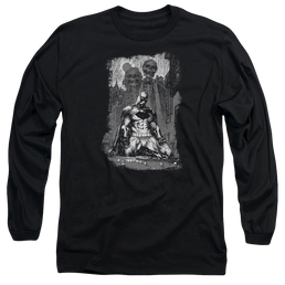 Batman Sketchy Shadows - Men's Long Sleeve T-Shirt Men's Long Sleeve T-Shirt Batman   