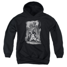 DC Batman Sketchy Shadows - Youth Hoodie Youth Hoodie (Ages 8-12) Batman   