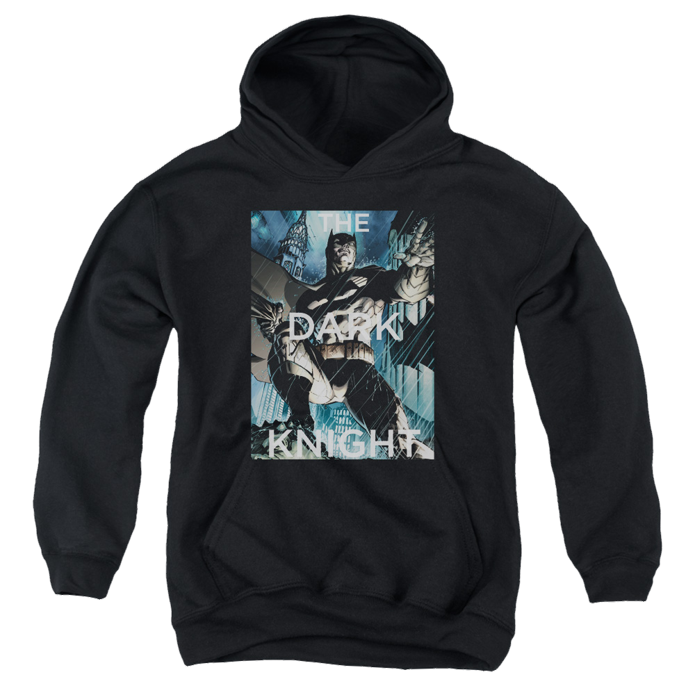 DC Batman Fighting The Storm - Youth Hoodie Youth Hoodie (Ages 8-12) Batman   