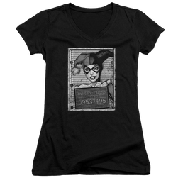 Batman Harley Inmate - Juniors V-Neck T-Shirt Juniors V-Neck T-Shirt Harley Quinn   
