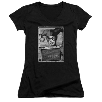 Batman Harley Inmate - Juniors V-Neck T-Shirt Juniors V-Neck T-Shirt Harley Quinn   