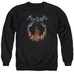 Batman Smoke & Fire - Men's Crewneck Sweatshirt Men's Crewneck Sweatshirt Batman   