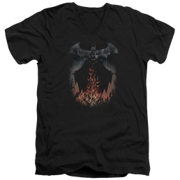 Batman Smoke & Fire - Men's V-Neck T-Shirt Men's V-Neck T-Shirt Batman   