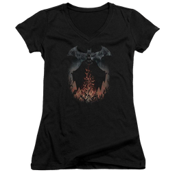 Batman Smoke & Fire - Juniors V-Neck T-Shirt Juniors V-Neck T-Shirt Batman   
