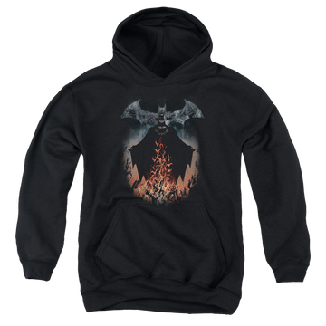 DC Batman Smoke & Fire - Youth Hoodie Youth Hoodie (Ages 8-12) Batman   