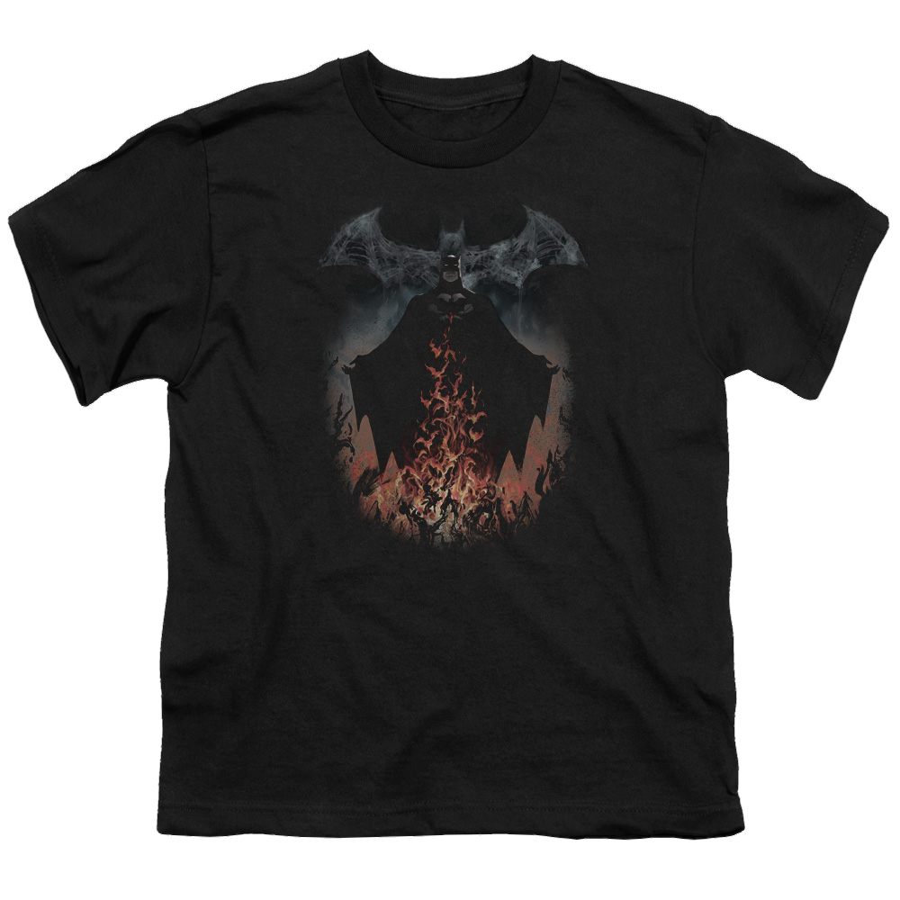 DC Batman Smoke & Fire - Youth T-Shirt Youth T-Shirt (Ages 8-12) Batman   