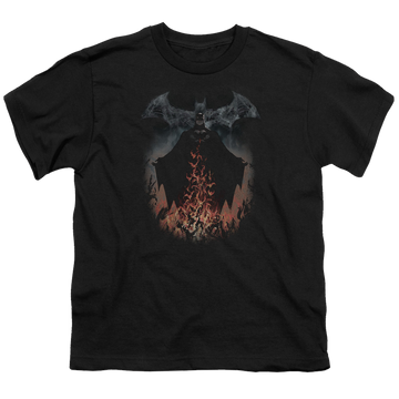 DC Batman Smoke & Fire - Youth T-Shirt Youth T-Shirt (Ages 8-12) Batman   