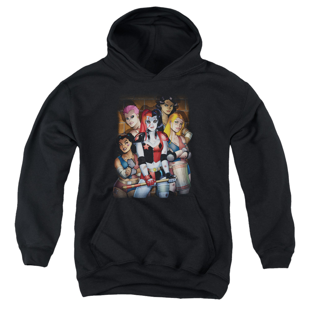 Harley Quinn Bad Girls - Youth Hoodie Youth Hoodie (Ages 8-12) Harley Quinn   