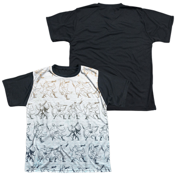 DC Batman Batarang Pattern - Youth Black Back T-Shirt Youth Black Back T-Shirt (Ages 8-12) Batman   