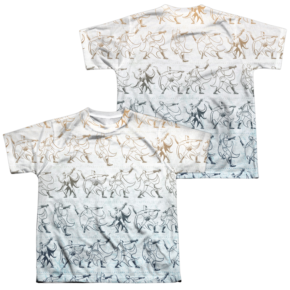 DC Batman Batarang Pattern (Front/Back Print) - Youth All-Over Print T-Shirt Youth All-Over Print T-Shirt (Ages 8-12) Batman   