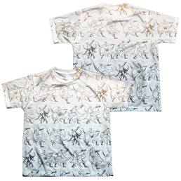 DC Batman Batarang Pattern (Front/Back Print) - Youth All-Over Print T-Shirt Youth All-Over Print T-Shirt (Ages 8-12) Batman   