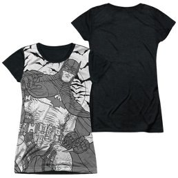 Batman Liney Sub - Juniors Black Back T-Shirt Juniors Black Back T-Shirt Batman   