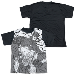 DC Batman Liney Sub - Youth Black Back T-Shirt Youth Black Back T-Shirt (Ages 8-12) Batman   