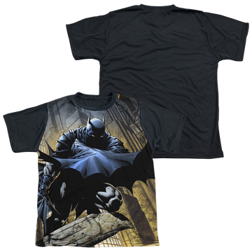 DC Batman In Shadow - Youth Black Back T-Shirt Youth Black Back T-Shirt (Ages 8-12) Batman   