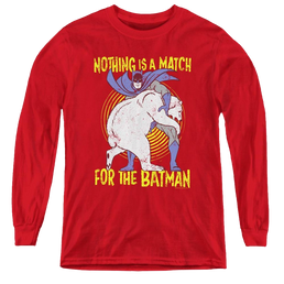 Dc Batman Bear Wrastling - Youth Long Sleeve T-Shirt Youth Long Sleeve T-Shirt Batman   