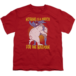 DC Batman Bear Wrastling - Youth T-Shirt Youth T-Shirt (Ages 8-12) Batman   