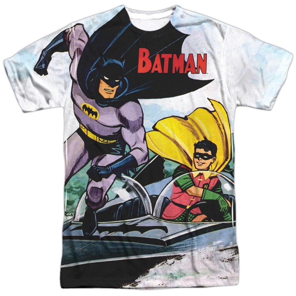 Batman Batboat Adult All Over Print 100% Poly T-Shirt Men's All-Over Print T-Shirt Batman Adult All Over Print 100% Poly T-Shirt S Multi