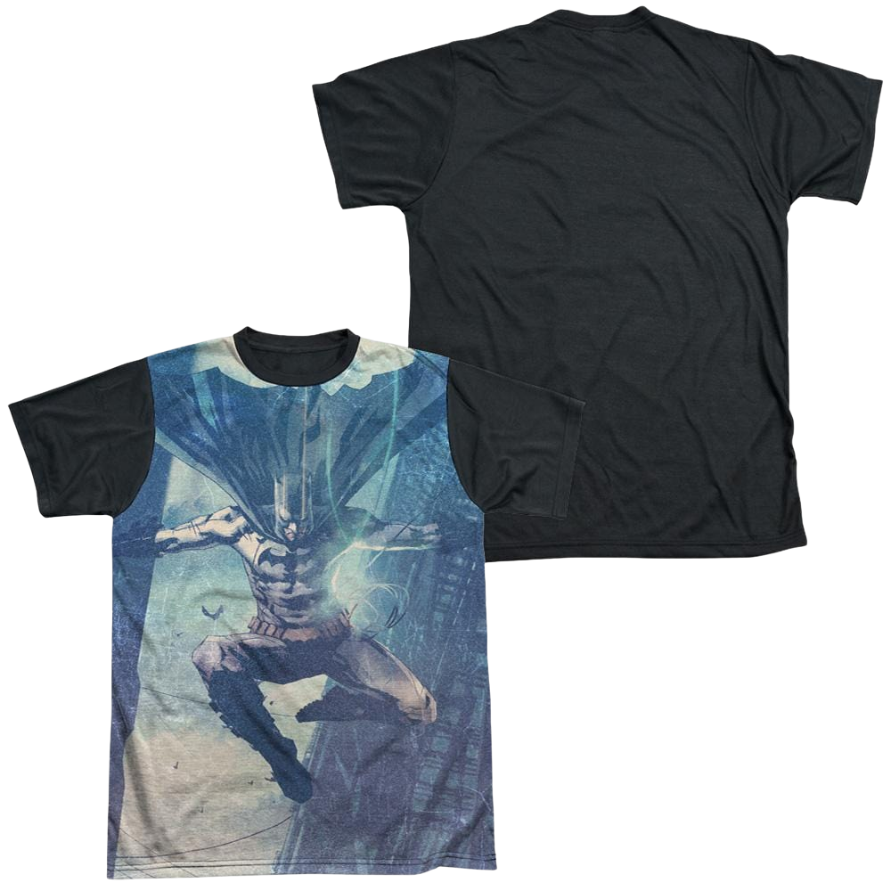 Batman Skyscrapers - Men's Black Back T-Shirt Men's Black Back T-Shirt Batman   